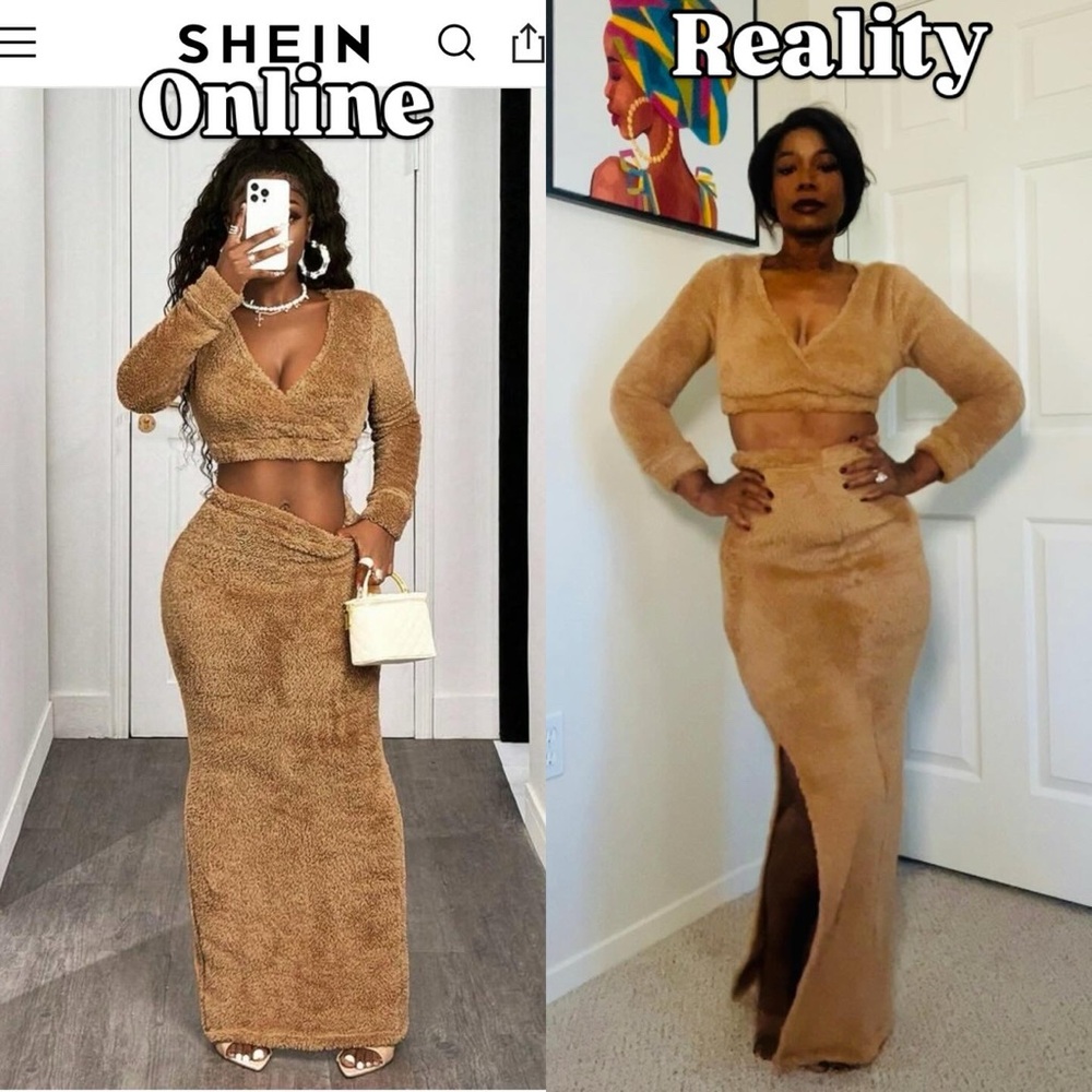 SHEIN Camel Maxi Skirt